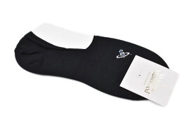 ヴィヴィアン ウエストウッド 靴下 カバーソックス メンズ ブランド Vivienne Westwood 黒 ブラック ORB ロゴ 刺繍 25-27 cm 男性 紳士 日本製 フットカバー おしゃれ 父の日 【あす楽】