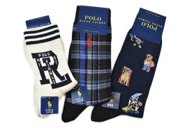 ポロ ラルフローレン 靴下 3足セット メンズ ブランド POLO Ralph Lauren 22-24cm 25-27cm 日本製 男性 紳士 サンプル品 カジュアル ビジネス おしゃれ 【あす楽】