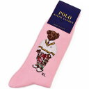 ポロ ラルフローレン 靴下 1足 メンズ ブランド POLO Ralph Lauren ピンク ジャガード織 ポロベア ベア くま ソックス 25 - 27cm 男性 紳士 カジュアル ビジネス ビジネスソックス 20代 30代 40代 50代 60代 70代 プレゼント ギフト おしゃれ ポイント消化