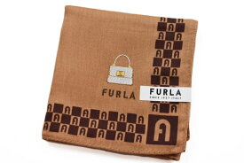 フルラ ハンカチ 1枚 レディース ブランド FURLA ブラウン バッグ ロゴ デザイン 女性 婦人 母の日 【あす楽】