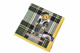 ポロ ラルフローレン ハンカチ レディース ポロベア ベア くま 綿 高級 ブランド ハイブランド POLO Ralph Lauren グリーン チェック ロゴ 女性 婦人 母の日 20代 30代 40代 50代 60代 70代 プレゼント ギフト おしゃれ かわいい 大人 ホワイトデー クリスマス ポイント消化