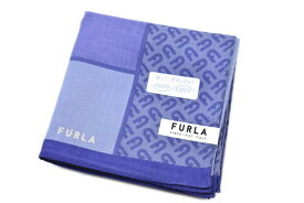 フルラ ハンカチ 1枚 メンズ ブランド FURLA 青 ブルー ブロック ロゴ デザイン 男性 紳士 【あす楽】