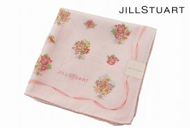 ジル スチュアート 大判 ハンカチ レディース 1枚 ブランド JILLSTUART シルク 混 コーラル ピンク フラワー ブーケ 女性 婦人 母の日 【あす楽】