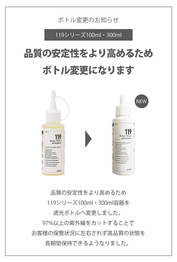 【お買い物マラソン期間中1,000円OFFクーポン】【新ボトル】水アカ・鏡のうろこ取り119+ 業務用サイズ大容量300ml入り! お風呂の水あか 水アカ洗剤 水垢落とし 鏡のウロコ落とし お風呂洗剤 風呂用 浴室の水垢 - メイン画像 3