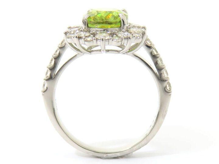 楽天市場】Pt950 スフェーン2.24ct ダイヤモンド0.98ct リング #11 