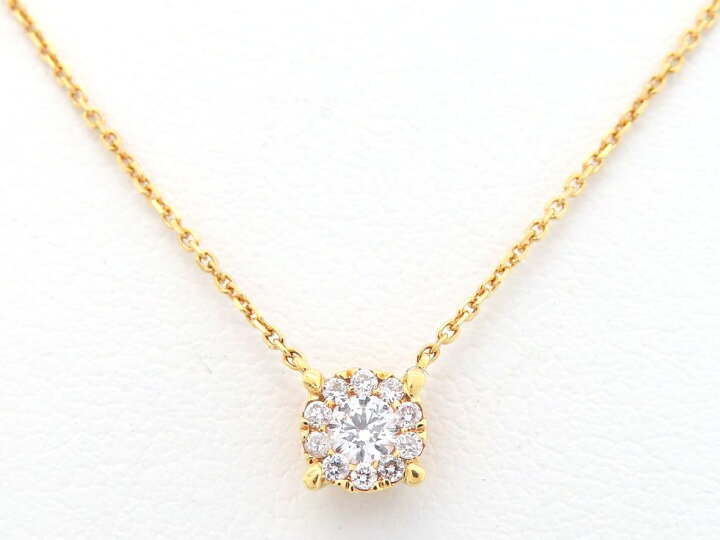 楽天市場】ヴァンドーム青山 K18YG ダイヤモンド0.13ct ネックレス 