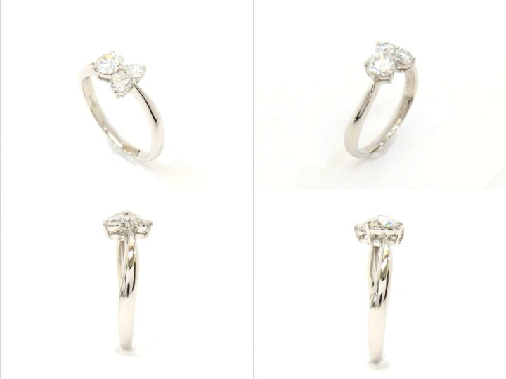 楽天市場】Pt900 ダイヤモンド0.601ct(H/SI1/VG)/0.399ct リング #15  