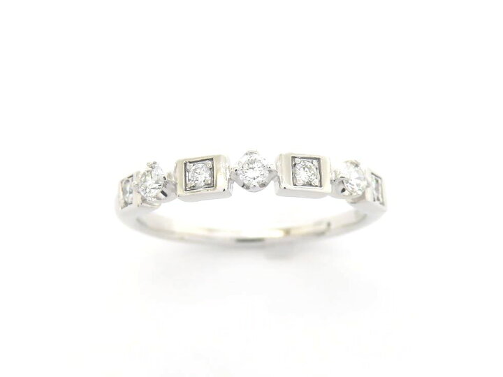 楽天市場】スタージュエリー K18WG ダイヤモンド0.13ct リング #9  