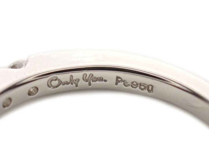 楽天市場】オンリーユー QCPOY-5311 Pt950 メレダイヤ0.30ct ハーフ 