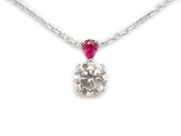 楽天市場】Pt850 Pt900 ダイヤモンド 1.086ct M SI-2 GOOD ルビー 0.20  