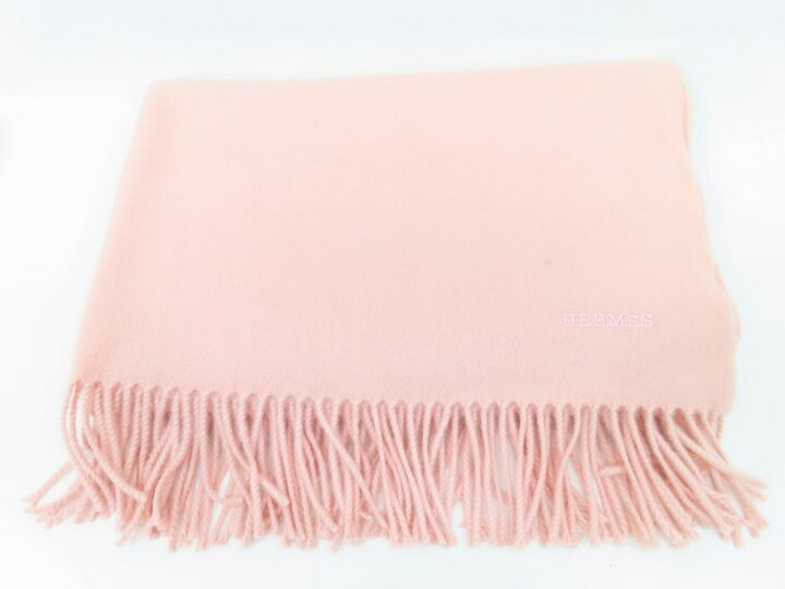 楽天市場】エルメス カシミヤ100％ ピンク系 大判ストール マフラー  