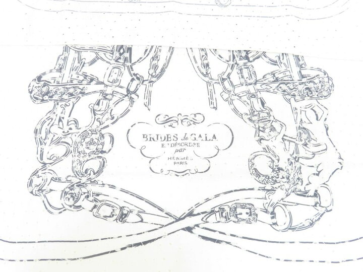 楽天市場】エルメス シルク100％ ブラン×ノワール カレ70 ブリッド  