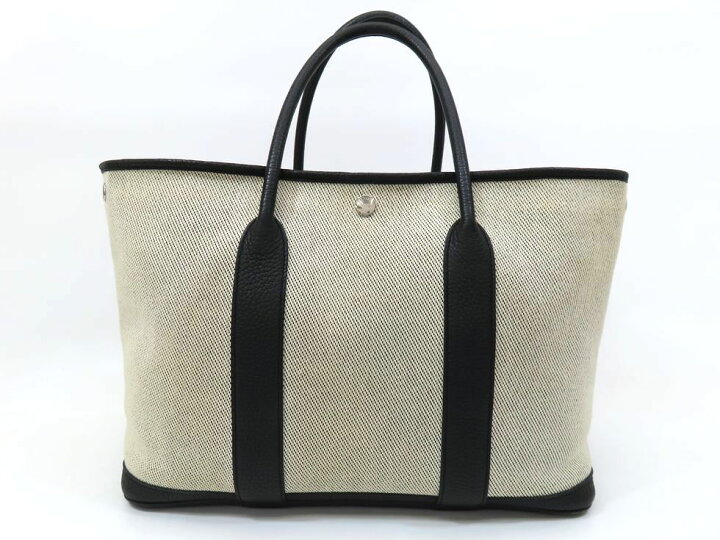 楽天市場】エルメス トワルアッシュ×レザー SV金具 グレー×ブラック C  