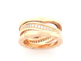 ブルガリ K18PG ダイヤモンド B-zero1 ビーゼロワン デザインレジェンド リング #55 【池袋店】【中古】