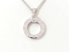 ブルガリ K18WG 1PD ブルガリ・ブルガリ ネックレス【池袋店】【中古】