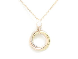 【新着】カルティエ B7223500 K18スリーカラー ダイヤモンド(ct刻無) トリニティ ネックレス【池袋店】 【中古】