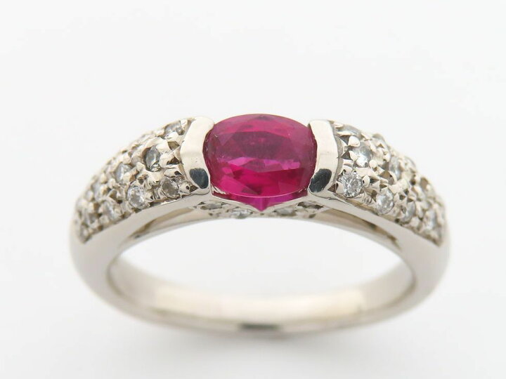 楽天市場】ジュエリーマキ Pt850 ルビー0.69ct ダイヤモンド0.30ct 