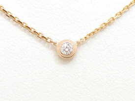 【新着】カルティエ B7224516 K18PG 1PD ダムール ネックレスXS【池袋店】【中古】