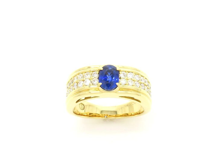 楽天市場】K18YG サファイア1.30ct ダイヤモンド0.76ct リング #19 