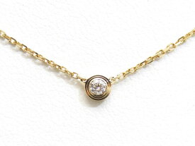 【新着】カルティエ B7224517 K18YG ダイヤモンド(公式0.04ct) ダムールXS ネックレス【池袋店】【中古】
