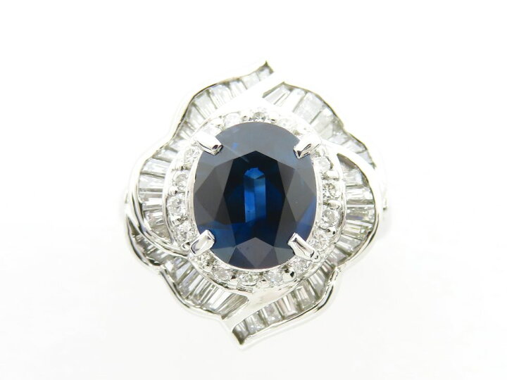 楽天市場】Pt900 サファイア ダイヤモンド0.67ct リング #9 【池袋店 