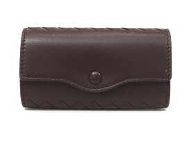 ボッテガ・ヴェネタ 176570-V001N レザー ダークブラウン系 イントレチャート 6連キーケース 【池袋店】【中古】