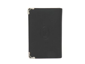 カルティエ L3001367 レザー ブラック×ボルドー マストドゥ カルティエ カードケース 【池袋店】【中古】