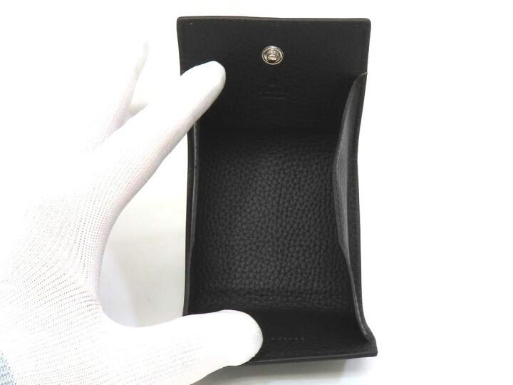 楽天市場】グッチ 771160 AABXM 1000 レザー ブラック グッチロゴ  