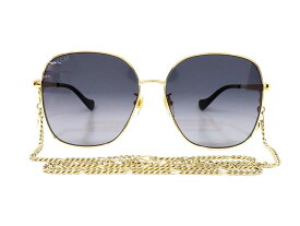 グッチ GG1089SA-001 GPメタル ブラック インターロッキングG サングラス #61□15 145 XL 【池袋店】【中古】