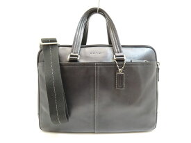 コーチ F70707 レザー ブラック系 レキシントン コミューター ビジネスバッグ ※アウトレット品【池袋店】【中古】