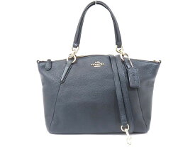 コーチ F36675 レザー ダークネイビー系 スモール ケルシー サッチェル 2WAYバッグ ※アウトレット品【池袋店】 【中古】