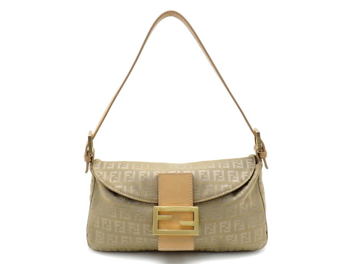 楽天市場】フェンディ 8BR003 キャンバス×レザー ベージュ×ナチュラル 