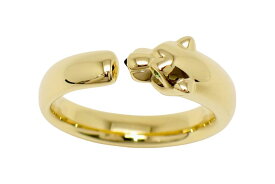 カルティエ B4230160 K18YG 2Pツァボライトガーネット 1Pオニキス パンテール ドゥ カルティエ リング SM #60【新宿店】【中古】