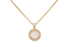 ブルガリ K18PG マザーオブパール オニキス パヴェダイヤ ブルガリ ブルガリ ネックレス【新宿店】【中古】【新着】