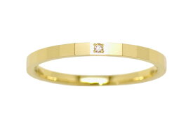 4℃ K18YG 1Pメレダイヤ デザイン リング ＃10【新宿店】【中古】【新着】