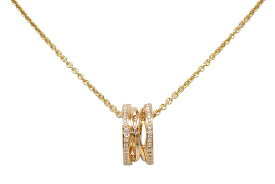 ブルガリ K18PG ダイヤ B-zero1 ビーゼロワン デザイン レジェンド ネックレス【新宿店】【中古】