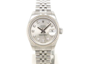 ロレックス 179174G デイトジャスト ランダム番 10Pダイヤ WGベゼル SS WG 自動巻き レディース 時計 【新宿店】【中古】