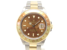 ロレックス 16713 ブラウン GMTマスターII Y番 YGベゼル SS YG 自動巻き メンズ 時計 【新宿店】【中古】【新着】