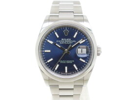 ロレックス 126200 デイトジャスト36 ブライトブルー SS 自動巻き メンズ 時計 【新宿店】【中古】