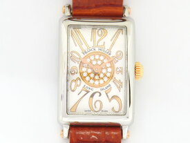 フランクミュラー 802QZ REL CD1PSTGAC ロング アイランド プティ レリーフ SS PG ダイヤ クォーツ 社外ベルト レディース時計【池袋店】【中古】