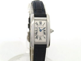 カルティエ WSTA0032 アメリカンタンク ミニ 日本限定 SS 革ベルト クオーツ レディース時計 【池袋店】【中古】