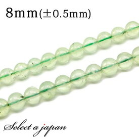 【マラソンSALE！】 「1連 15cm」 プレナイト 8mm パワーストーン バラ売り 天然石 パワーストーン 連売り ビーズ 穴あき ばら売り アクセサリー パーツ ハンドメイド アクセサリーパーツ 材料 天然石ビーズ パワーストーンビーズ