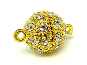 『10個』 マグネットクラスプ 10mm 12mm 留め金具 留め具 シルバー ゴールド ラインストーン ハンドメイド アクセサリーパーツ 材料 銀色 金色 アクセサリー パーツ 止め金具 止め具 金具 留金