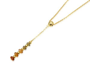 ネックレス レディース パワーストーン シルバー925 ペンダント シンプル 金属アレルギー対応 ジュエリー アクセサリー Y字 ラリエット ゴールド SILVER925 プレゼント ギフト カジュアル ブラ