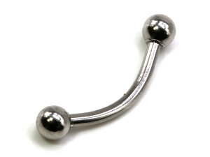【ほぼ全品P20倍!11月3日まで】 ボディピアス 16G バナナバーベル カーブバーベル ボールヘッド 軟骨 ピアス ボディピ サージカルステンレス 16ゲージ つけっぱなし トラガス 軟骨ピアス ボデ