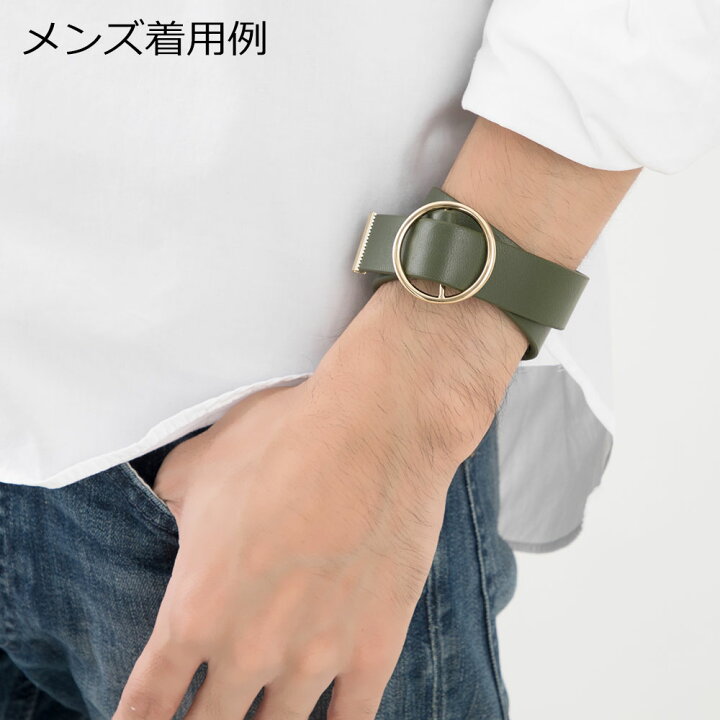 楽天市場 全品ｐ10倍 9月15日23時59分まで 革 ブレスレット レザーブレスレット 本革 二連 17cm ダークグリーン レザー ブレスレット アクセサリー レディース メンズ 女性用 男性用 レディースブレスレット メンズブレスレット バングル レザーバングル 天然石