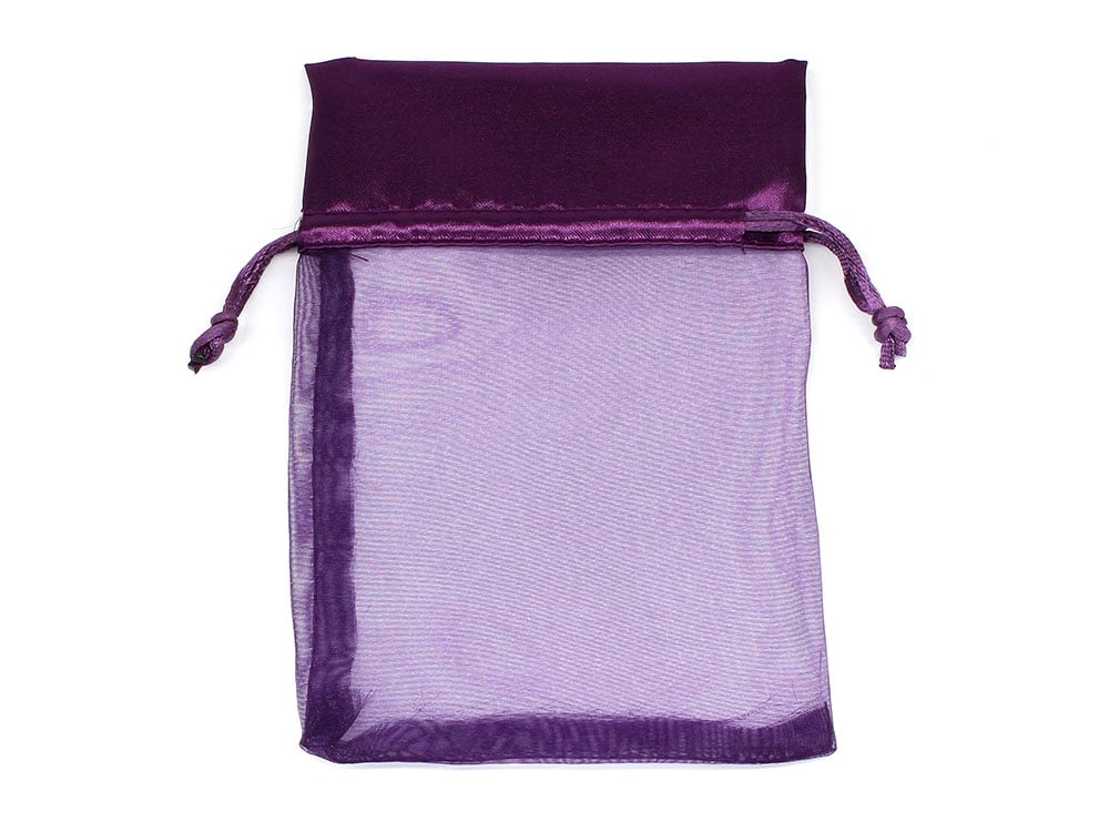 巾着袋 (9cm×12cm) サテン×オーガンジー ラッピング 包装 巾着ポーチ