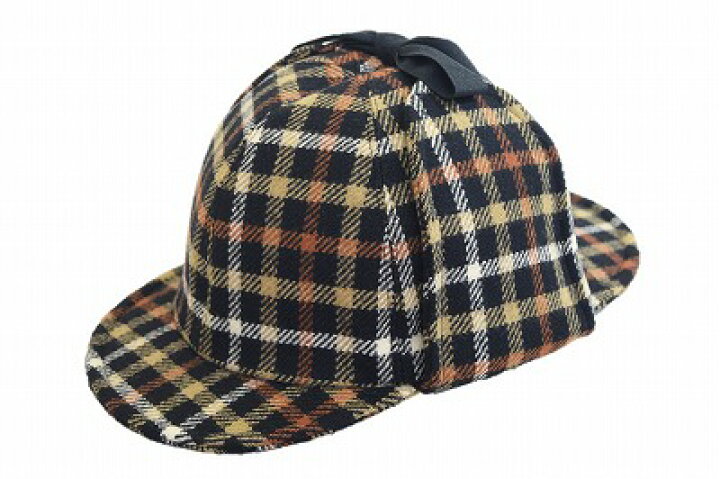 楽天市場 あす楽対応 送料無料 両つば帽 シャーロック Daks ダックス D3306 ブラックハウスチェック 帽子 メンズ 父の日ギフト 紳士 ウール 防寒対策 探偵帽子 名探偵 衣装 舞台 小道具 ドラマ 日本製 コスプレ 無料ラッピング 送料無料 ネット通販 秋冬 帽子