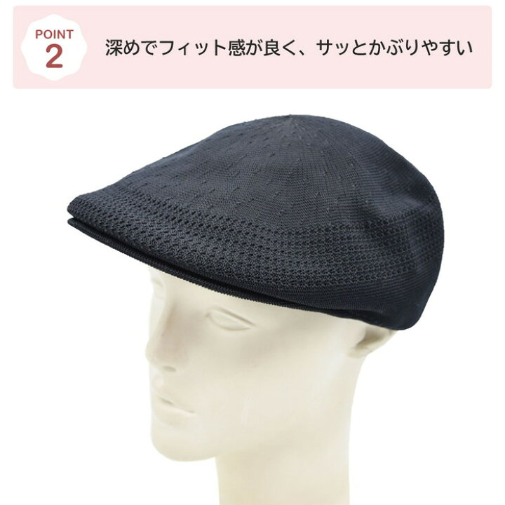 メッシュ ハンチング 帽子 黒 ユニセックス 韓国 通販