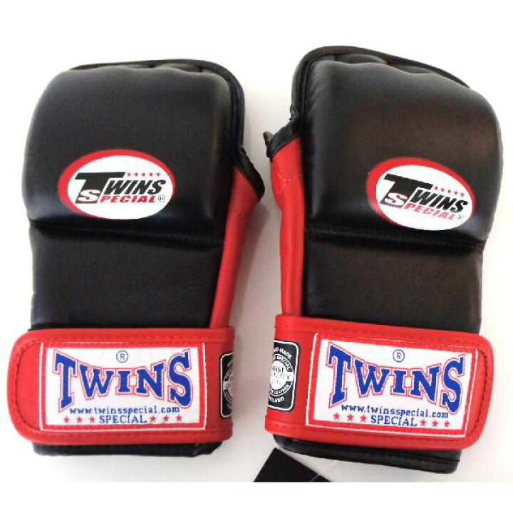 楽天市場 Twins ツインズ 本革製 総合格闘技用 オープンフィンガーグローブ ２型 黒 Lサイズ シープウィング
